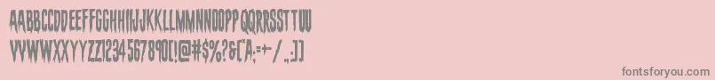 evafangoriacond-Schriftart – Graue Schriften auf rosa Hintergrund