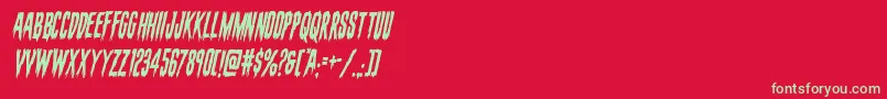 evafangoriacondital Font – Green Fonts on Red Background