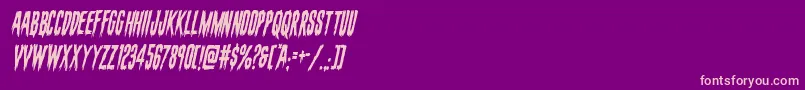evafangoriacondital Font – Pink Fonts on Purple Background