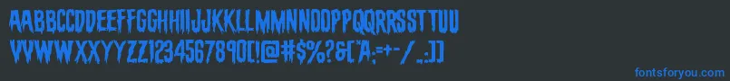 evafangoriaexpand Font – Blue Fonts on Black Background