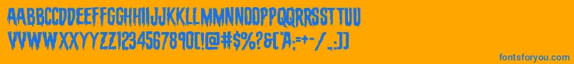 evafangoriaexpand Font – Blue Fonts on Orange Background