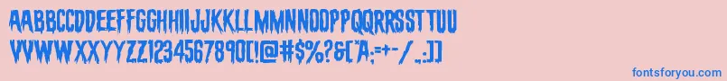 evafangoriaexpand Font – Blue Fonts on Pink Background