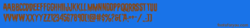 evafangoriaexpand Font – Brown Fonts on Blue Background