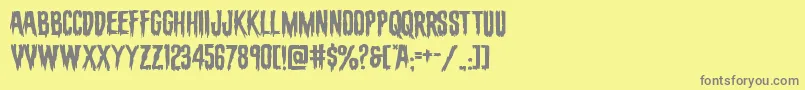 evafangoriaexpand Font – Gray Fonts on Yellow Background