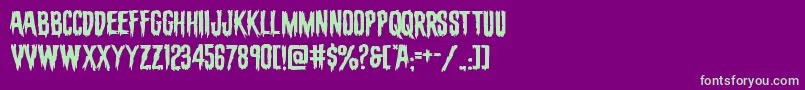 evafangoriaexpand Font – Green Fonts on Purple Background