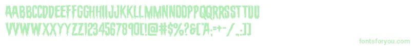 evafangoriaexpand-Schriftart – Grüne Schriften auf weißem Hintergrund