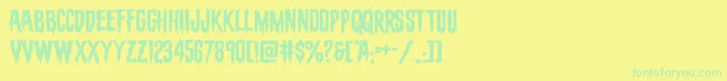 evafangoriaexpand Font – Green Fonts on Yellow Background