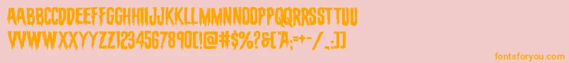 evafangoriaexpand Font – Orange Fonts on Pink Background