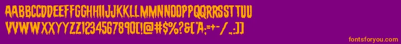 evafangoriaexpand Font – Orange Fonts on Purple Background