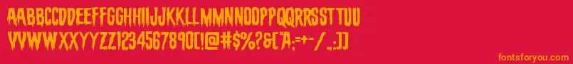 evafangoriaexpand Font – Orange Fonts on Red Background