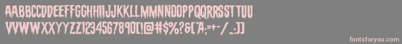 フォントevafangoriaexpand – 灰色の背景にピンクのフォント