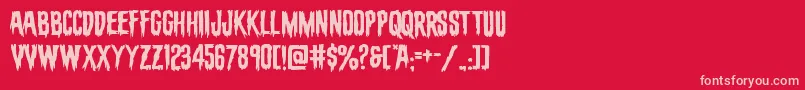 フォントevafangoriaexpand – 赤い背景にピンクのフォント