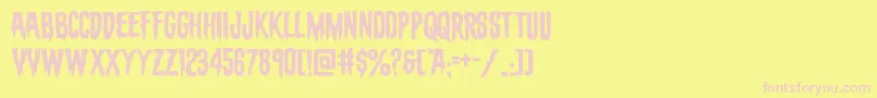 evafangoriaexpand Font – Pink Fonts on Yellow Background