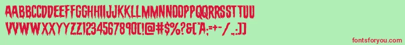 evafangoriaexpand Font – Red Fonts on Green Background