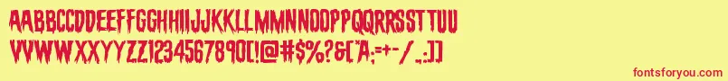 Шрифт evafangoriaexpand – красные шрифты на жёлтом фоне