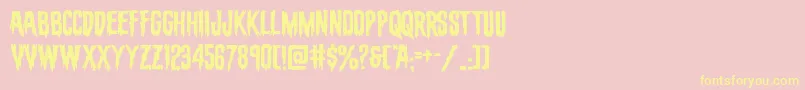evafangoriaexpand Font – Yellow Fonts on Pink Background