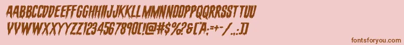 evafangoriaexpandital Font – Brown Fonts on Pink Background