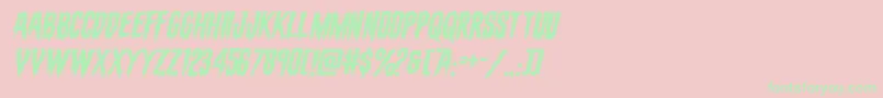 evafangoriaexpandital-Schriftart – Grüne Schriften auf rosa Hintergrund