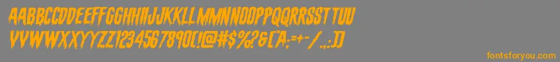 evafangoriaexpandital-Schriftart – Orangefarbene Schriften auf grauem Hintergrund