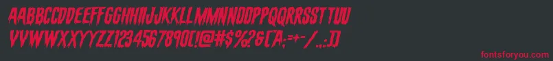 evafangoriaexpandital Font – Red Fonts on Black Background
