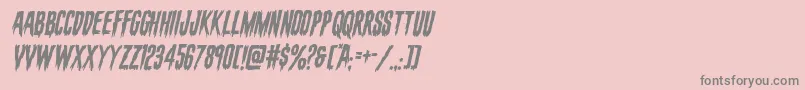 フォントevafangoriaital – ピンクの背景に灰色の文字