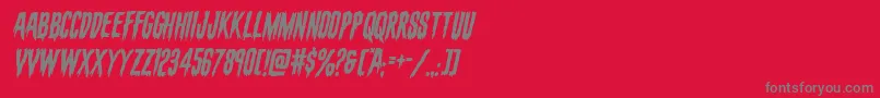 evafangoriaital Font – Gray Fonts on Red Background