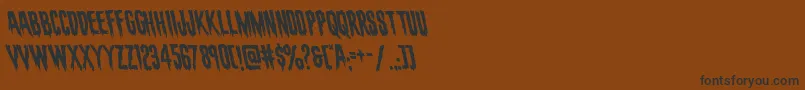evafangorialeft Font – Black Fonts on Brown Background