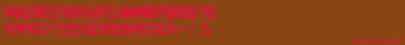 evafangorialeft Font – Red Fonts on Brown Background