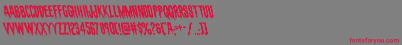 フォントevafangorialeft – 赤い文字の灰色の背景