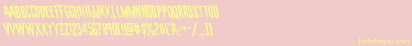 evafangorialeft Font – Yellow Fonts on Pink Background