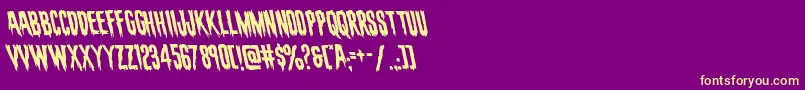evafangorialeft Font – Yellow Fonts on Purple Background