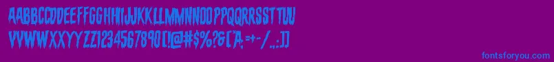 evafangoriarotal Font – Blue Fonts on Purple Background