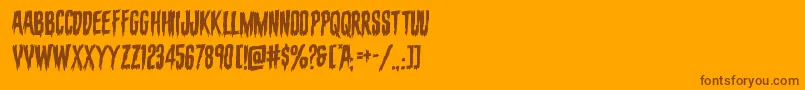 evafangoriarotal Font – Brown Fonts on Orange Background