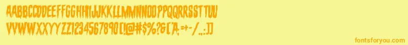 Шрифт evafangoriarotal – оранжевые шрифты на жёлтом фоне