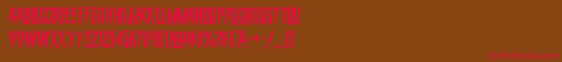 evafangoriarotal Font – Red Fonts on Brown Background