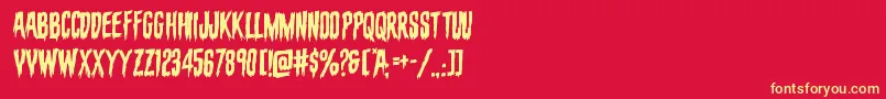 evafangoriarotal Font – Yellow Fonts on Red Background