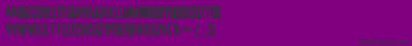 evafangoriarotate-fontti – mustat fontit violetilla taustalla