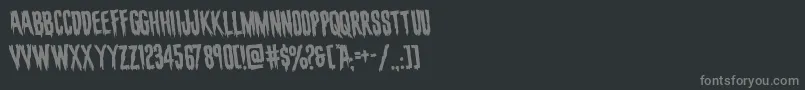 フォントevafangoriarotate – 黒い背景に灰色の文字