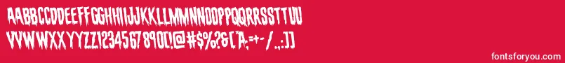 フォントevafangoriarotate – 赤い背景に白い文字