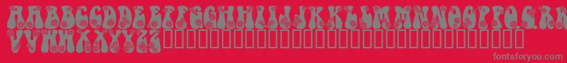LmsHippyChick Font – Gray Fonts on Red Background