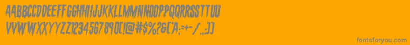 フォントevafangoriarotate2 – オレンジの背景に灰色の文字