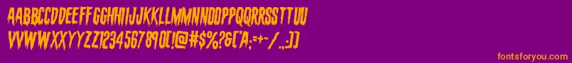 evafangoriarotate2 Font – Orange Fonts on Purple Background