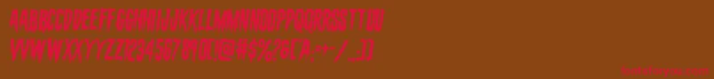 evafangoriarotate2 Font – Red Fonts on Brown Background