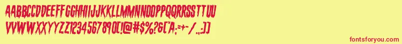 フォントevafangoriarotate2 – 赤い文字の黄色い背景