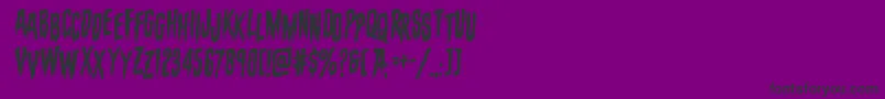 Шрифт evafangoriastagrotal – чёрные шрифты на фиолетовом фоне