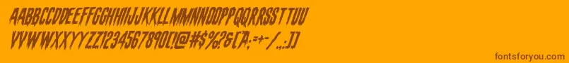 Подробнее о шрифте evafangoriasuperital Шрифт evafangoriasuperital – коричневые шрифты на оранжевом фоне