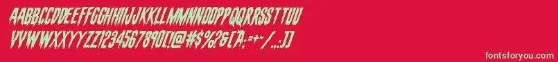evafangoriasuperital Font – Green Fonts on Red Background