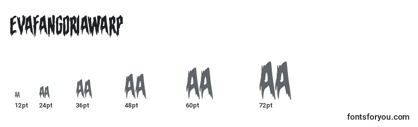 Evafangoriawarp Font Sizes