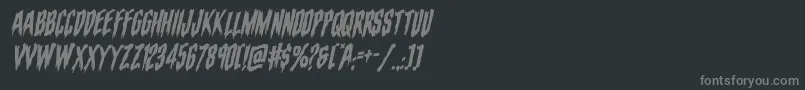 Шрифт evafangoriawarpital – серые шрифты на чёрном фоне
