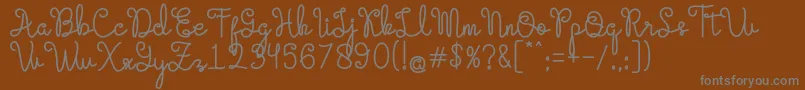 Шрифт Evangetta Bold – серые шрифты на коричневом фоне